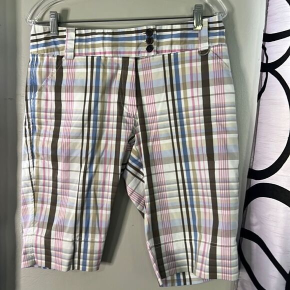 Lija Plaid, golf shorts size 8 - Picture 1 of 8